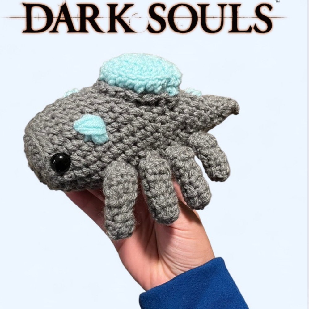 Crochet dark souls crystal lizard